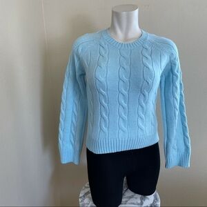 Callahan Light Blue Cable Knit Sweater